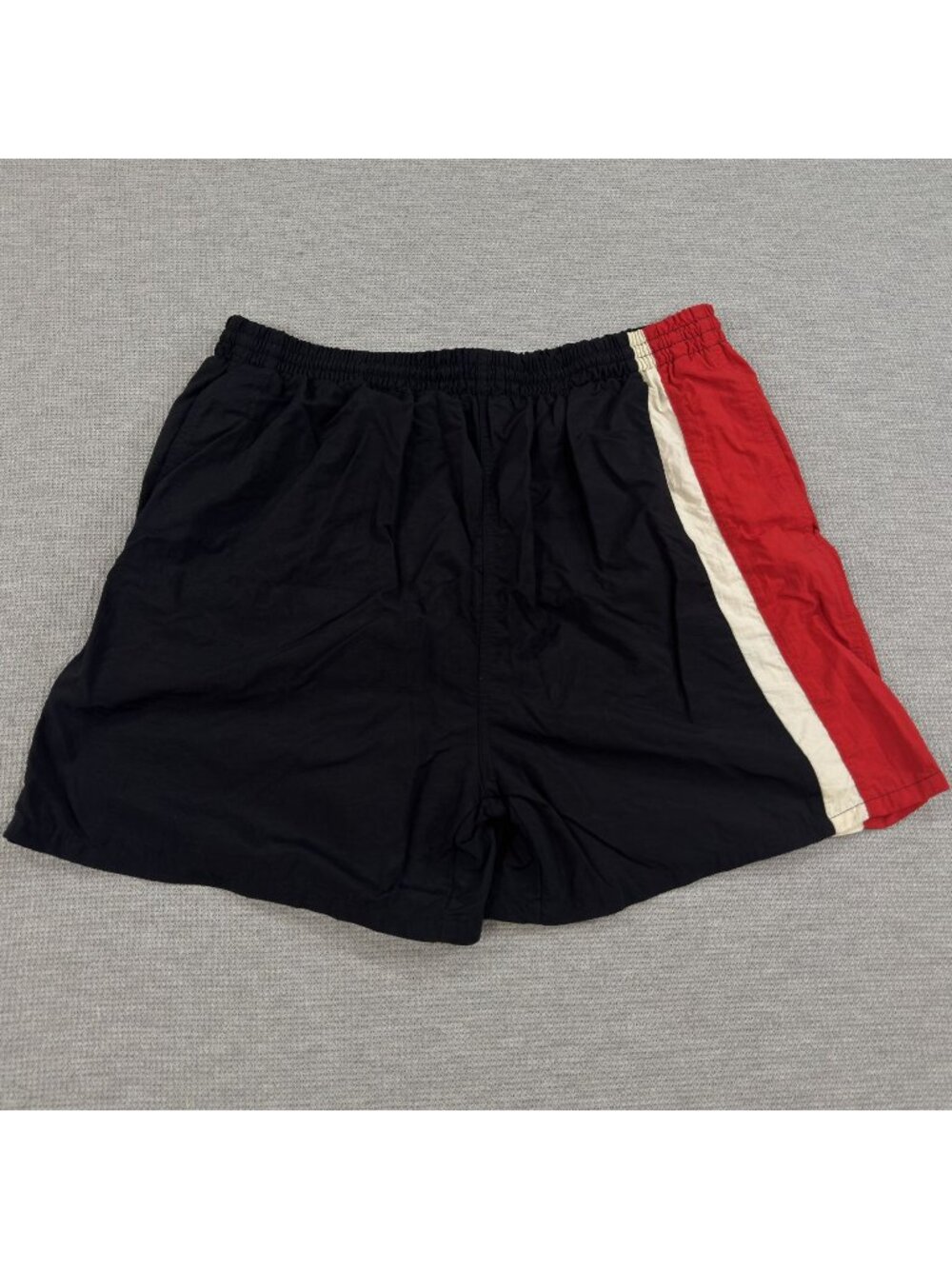 Vtg 90s Pro Spirit Swim Trunks Mens L Black Red White Nylon Mesh Lined Shorts